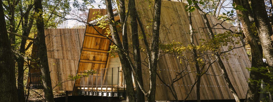Timber holiday cabins in Sanu, Japan