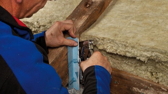 5. Staple the strip in place